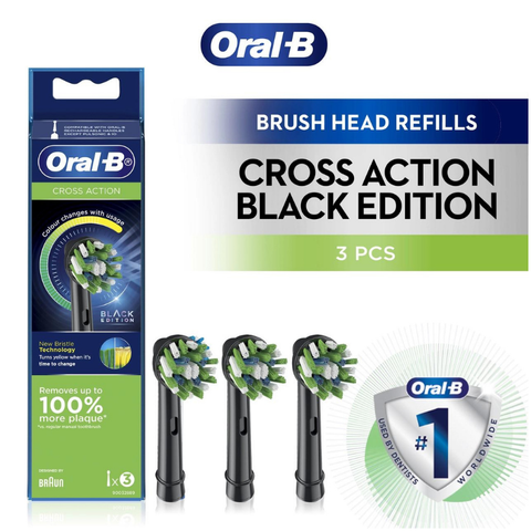 Bộ 3 đầu bàn chải điện oral-b thay thế 3 brush heads cross action nội địa Úc