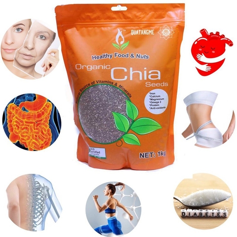 Hạt chia Úc Organic Chia Seed Nature Superfood hữu cơ gói 1kg