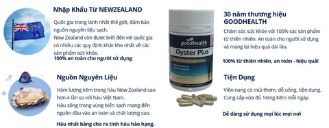tinh chất hàu biển Goodhealth Oyster Complete 30 capsules