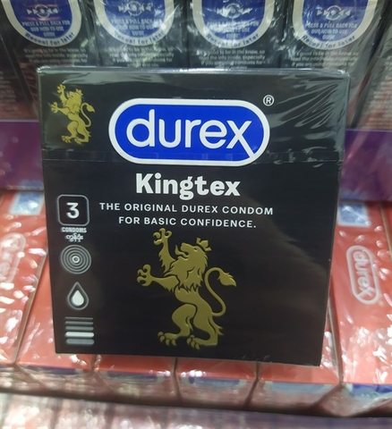 Bao Cao Su Durex Kingtex Hộp 3 Cái