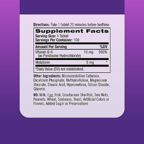 Hỗ trợ giấc ngủ ngon natrol melatonin sleep 5mg hộp 100 viên giúp ngủ sâu, ngon, tinh thần sảng khoái (ngậm)