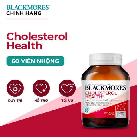 Viên uống giảm mỡ máu blackmores cholesterol health 60 viên