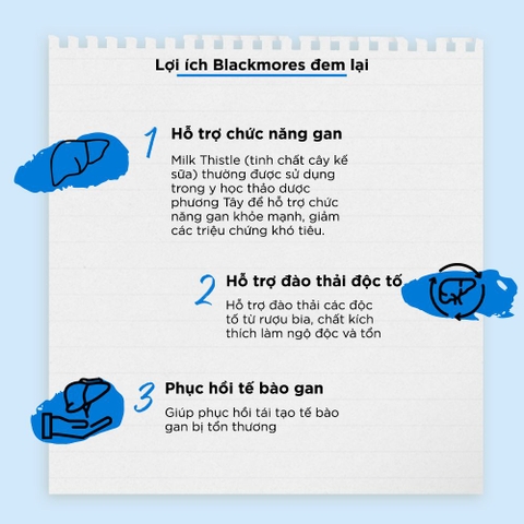 Thải độc gan blackmores milk thislte 42 viên - giải độc và detox cho gan khỏe mạnh