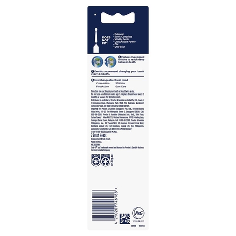 Bộ 5 đầu bàn chải điện thay thế Oral B Power Toothbrush Precision Clean Refills lý tưởng cho răng và nướu nhạy cảm