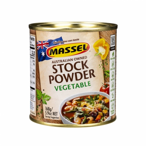 Hạt nêm vị rau củ Massel Premium Stock Powder Vegetable không bột ngọt an toàn cho gia đình 168g