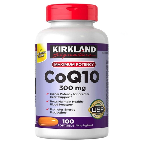 Viên uống coq10 300mg kirkland signature hỗ trợ sức khỏe tim mạch hộp 100 viên