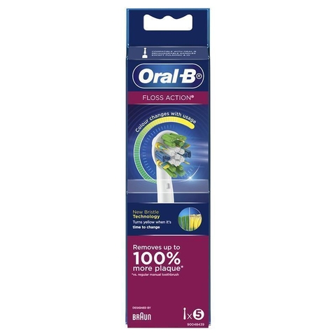 Bộ 3 đầu bàn chải điện Oral B Power Toothbrush Floss Action Refills làm sạch từng kẽ răng giúp răng trắng sáng tự nhiên