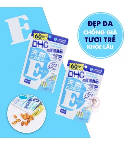Viên uống bổ sung vitamin e dhc hạn chế lão hóa da gói 30 ngày 30 viên