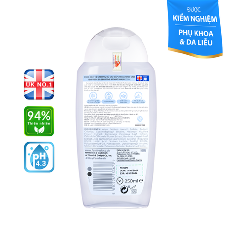 Dung Dịch Vệ Sinh Femfresh 0% Sensitive Wash 250ml: An Toàn Tuyệt Đối Cho Da Nhạy Cảm