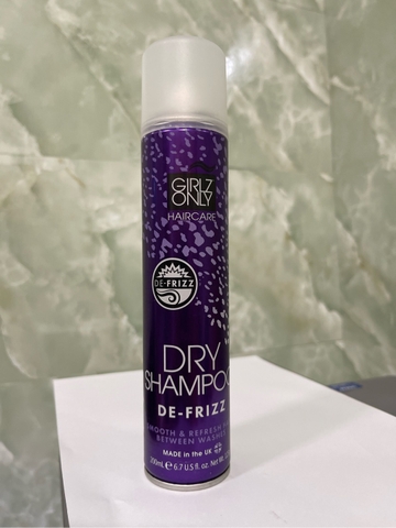 Dầu Gội Khô Giúp Tóc Hết Bết Girlz Only Dry Shampoo De-Frizz 200ml
