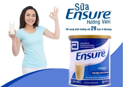 Sữa bột Ensure Đức hương vani giàu dinh dưỡng hộp 400g