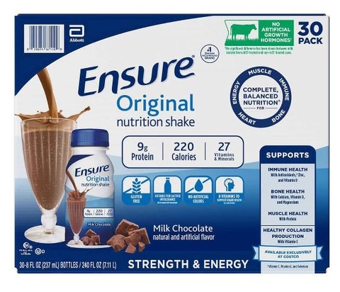 Sữa nước ensure abbott milk socola chai 237ml thùng 30 chai