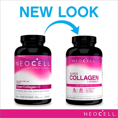 Collagen Vitamin C Biotin NeoCell Super dưỡng da, tóc, móng  250 viên
