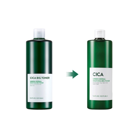 Nature Republic Nước hoa hồng Green Derma Mild Cica Big Toner 500ml (IP04)