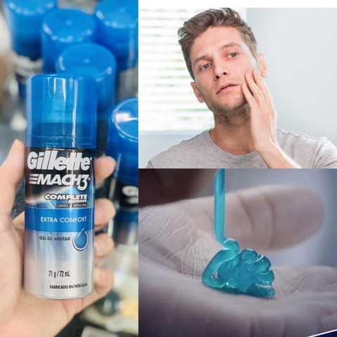 Gel cạo râu Gillette Mach3 extra comfort kem tạo bọt cạo râu của Mỹ