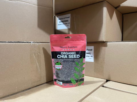 Hạt chia hữu cơ organic chia seed nature's superfood 250g chứa dinh dưỡng cao: protein, canxi, omega 3 và chất xơ hỗ trợ tiêu hóa, tiểu đường mỡ máu, giảm cân
