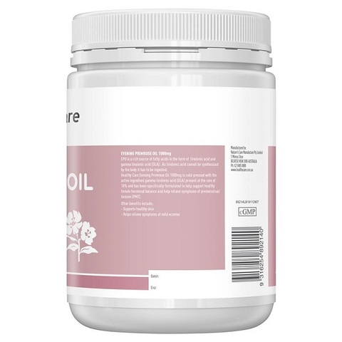 Tinh dầu hoa anh thảo Evening Primrose Oil Healthy Care 1000mg cân bằng nội tiết tố nữ 200 viên
