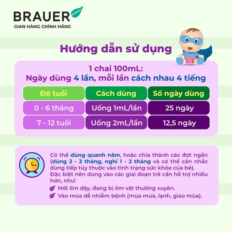 Brauer Baby & Child Immunity Support 100ml