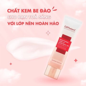 Kem Chống Nắng Cell Fusion C Brightening Tone Up Sunscreen 100 SPF50+/PA++++Mini 10ml -  Nâng Tông Da