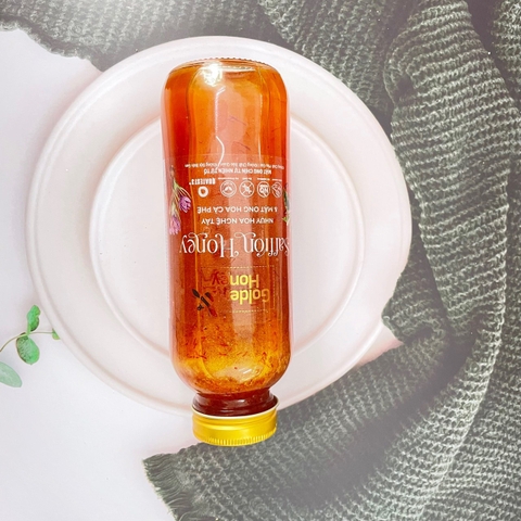 Mật ong nhụy hoa nghệ tây golden honey negin saffron chai 300ml