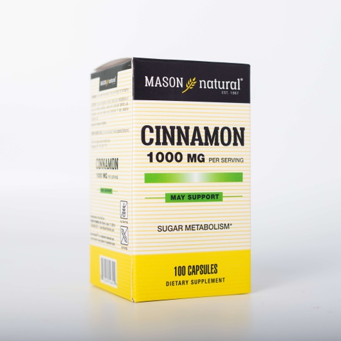 Viên Uống Hỗ Trợ Chuyển Hoá Đường MASON NATURAL Cinnamon 100 Viên