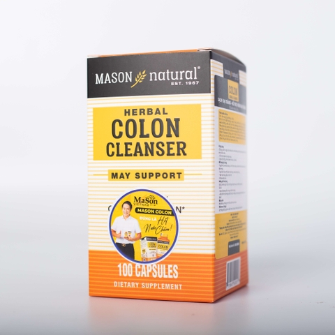 Viên Uống Hỗ Trợ Chức Năng Đại Tràng MASON NATURAL Colon Herbal Cleanser 100 Viên
