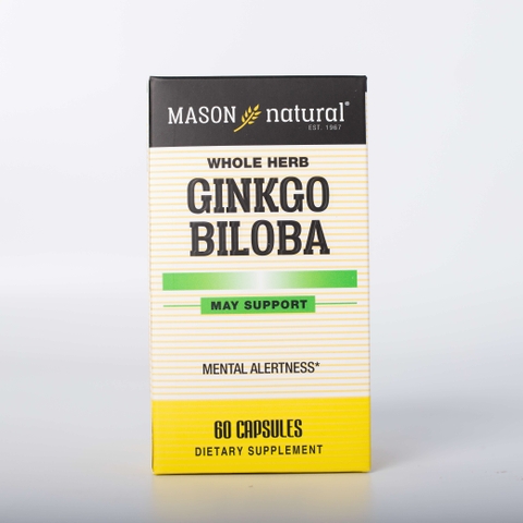Viên Uống Mason Natural Ginkgo Biloba Hỗ Trợ Chức Năng Bộ Não, Hệ Thần Kinh 60 Viên