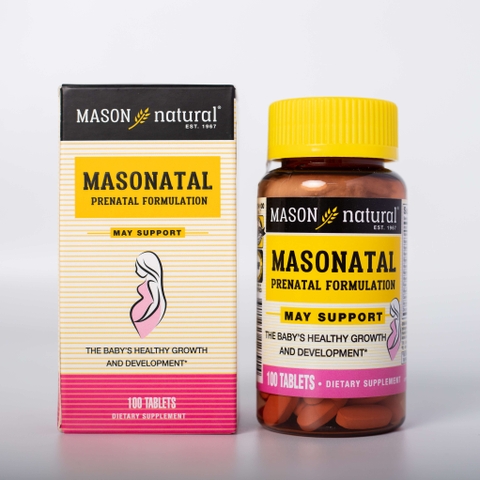 Viên Uống Tổng Hợp Vitamin Cho Bà Bầu MASON NATURAL Prenatal Formulation 100 Viên Cho Phụ Nữ Mang Thai Và Cho Con Bú