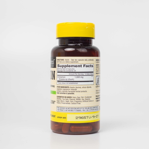 Viên Uống Hỗ Trợ Chuyển Hoá Đường MASON NATURAL Cinnamon 50 Viên