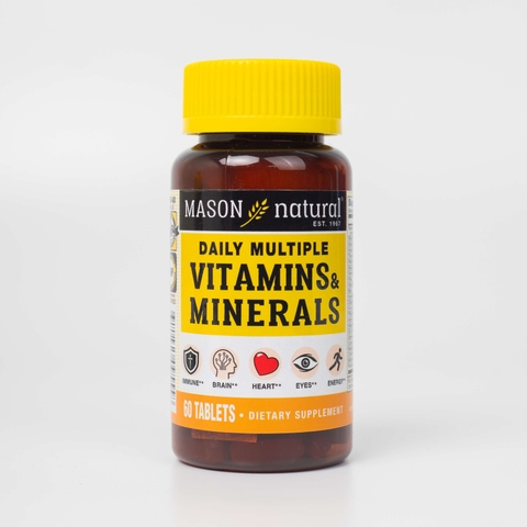 Viên vitamin và khoáng tổng hợp Mason Natural Daily Multiple Vitamins With Minerals 60 viên