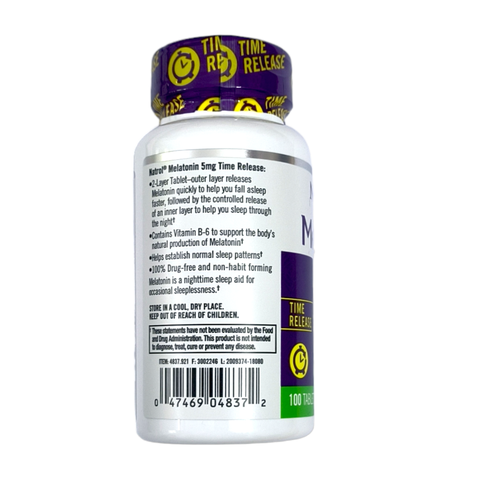 Hỗ trợ giấc ngủ ngon natrol melatonin sleep 5mg hộp 100 viên giúp ngủ sâu, ngon, tinh thần sảng khoái (ngậm)