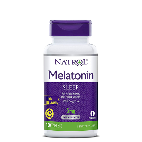 Hỗ trợ giấc ngủ ngon natrol melatonin sleep 5mg hộp 100 viên giúp ngủ sâu, ngon, tinh thần sảng khoái (ngậm)
