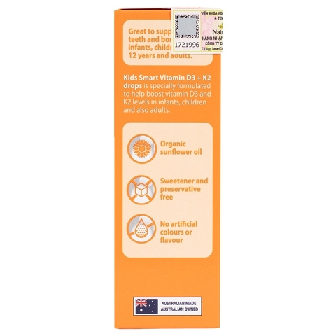 Nature's Way Kids Smart Drops Vitamin D3 + K2 - Vitamin D3K2 Organic 11ml