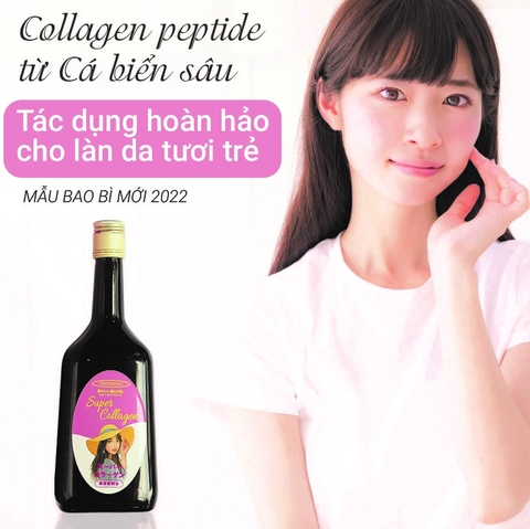Nước uống bổ sung collagen Super Collagen Fuji Health Nhật Bản hỗ trợ làm đẹp da chai 720ml
