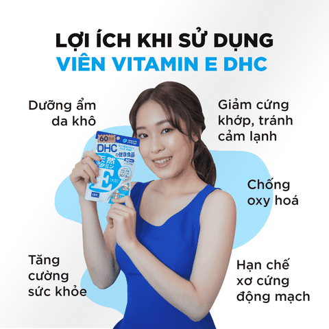 Viên uống bổ sung vitamin e dhc hạn chế lão hóa da gói 30 ngày 30 viên
