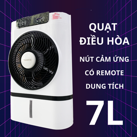 Quạt điều hòa hơi nước dung tích 7 lít tinawes kèm remote làm mát phòng 20m vuông