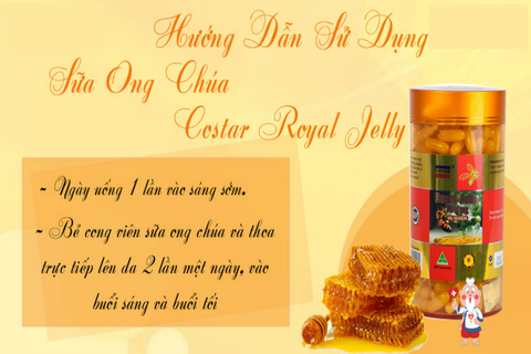 Sữa ong chúa costar royal jelly 1610mg giúp tăng cường sinh lực, làm đẹp da