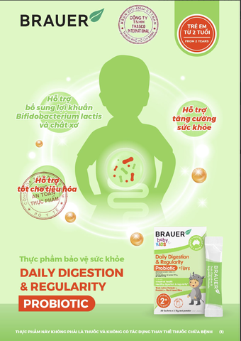 Thực phẩm bảo vệ sức khỏe Brauer Daily Digestion & Gegularity Probiotic