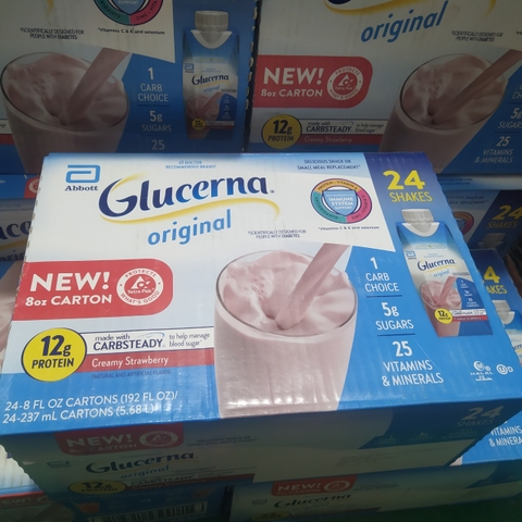 GLUCERNA Original Abbott VỊ DÂU - Mã thùng 24 chai