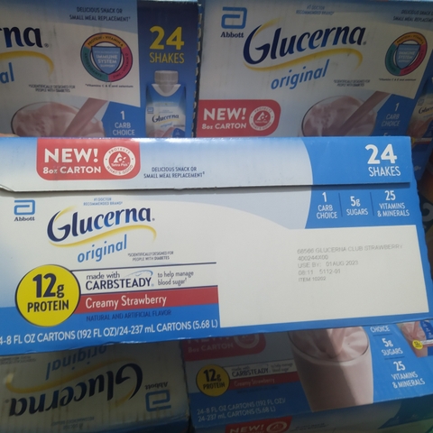 GLUCERNA Original Abbott VỊ DÂU - Mã thùng 24 chai