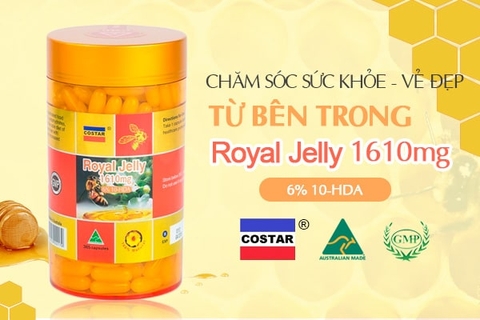 Sữa ong chúa costar royal jelly 1610mg giúp tăng cường sinh lực, làm đẹp da