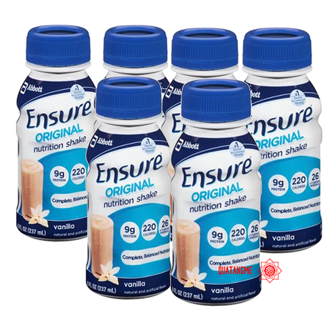 Sữa nước Ensure Original Nutrition Shake của Mỹ chai 237ml - Mã thùng 30 chai