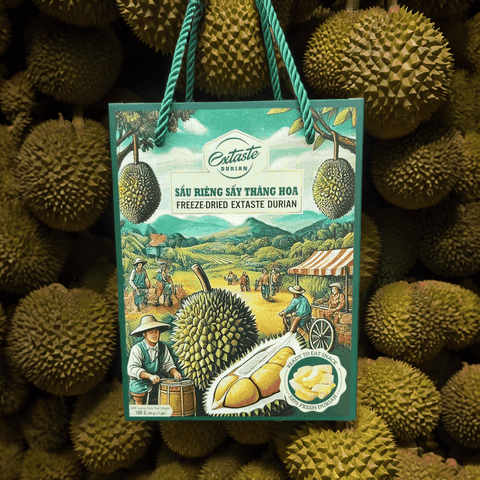 Sầu riêng sấy thăng hoa Freeze Dried Extaste Durian 100g Ready to eat Snack