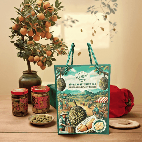 Sầu riêng sấy thăng hoa Freeze Dried Extaste Durian 100g Ready to eat Snack