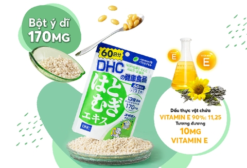 Trắng da DHC Adlay Extract hỗ trợ làn da sáng mịn 30 ngày 30 viên