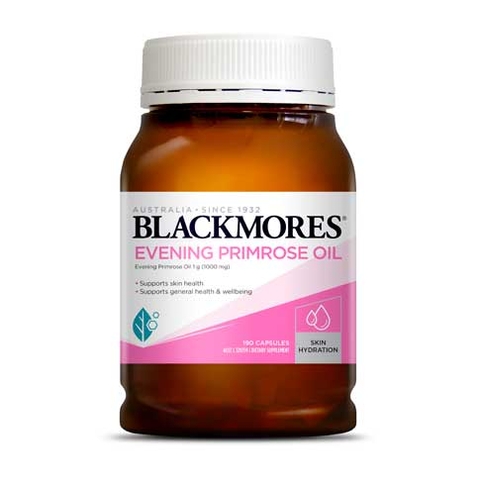 Tinh dầu anh thảo blackmorese evening primrose oil 190 viên điều hòa nội tiết tố, giảm khô da