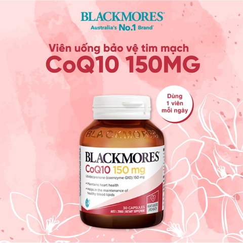 Blackmores CoQ10 150mg hỗ trợ sức khỏe tim mạch hộp 30 viên