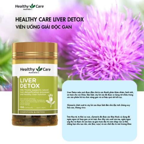 Hỗ trợ gan Healthy Care Liver Detox hộp 100 viên