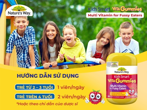 Nature's Way vita gummies multi vitamin For fussy eaters - vitamin tổng hợp dành cho bé biếng ăn
