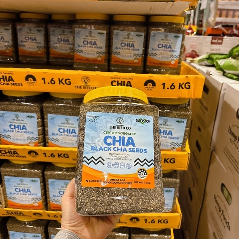Hạt chia đen The Seed Co certified organic chia seeds 1.6 kg hạt chia đen